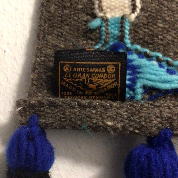 Vintage Artesian hand woven tapestry wool geese/duck hanging made in Ecuador - Picture 4 of 10